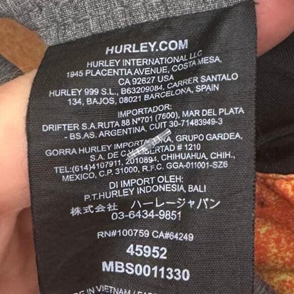 Hurley Palm Tree Tropical Orange 6" Men's Board Shorts, Size 28 - Picture 5 of 5